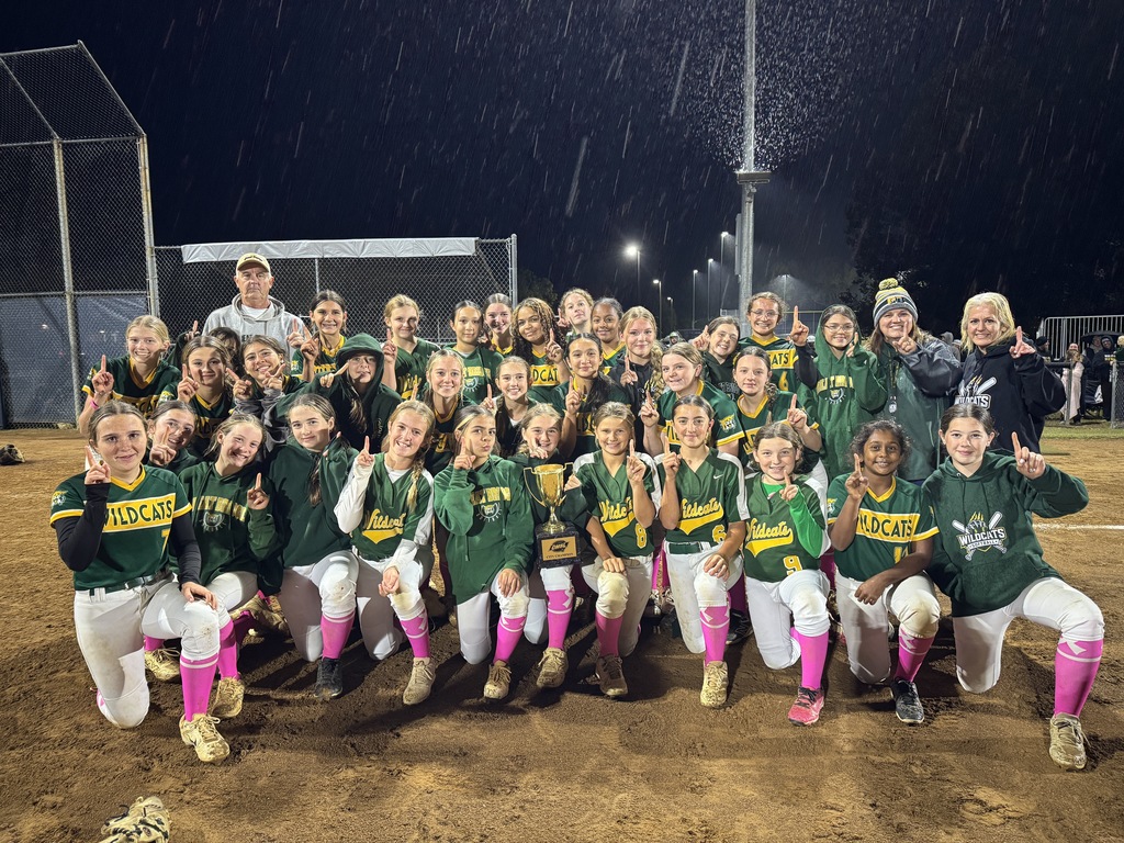 The GBMS softball team poses for a picture following their win in the city championship game.