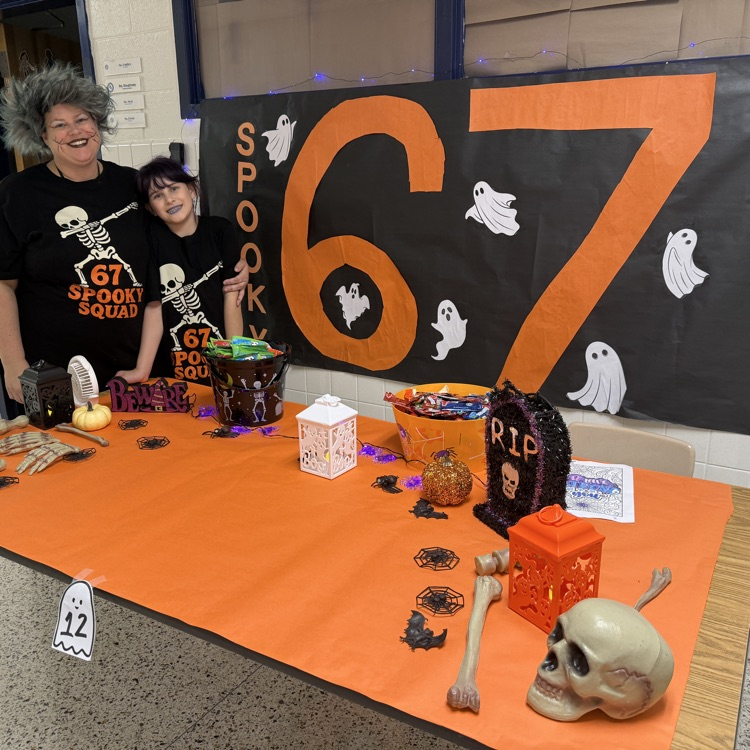 mother and daughter Spooky 67 theme