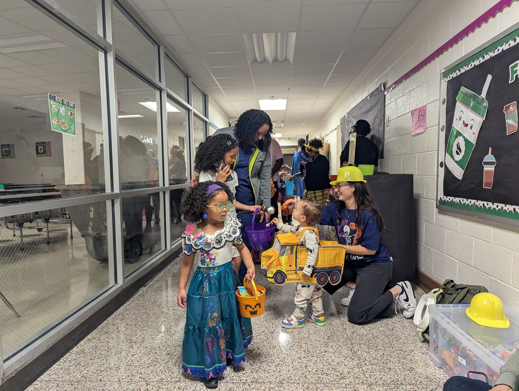 passing out candy in the hallways