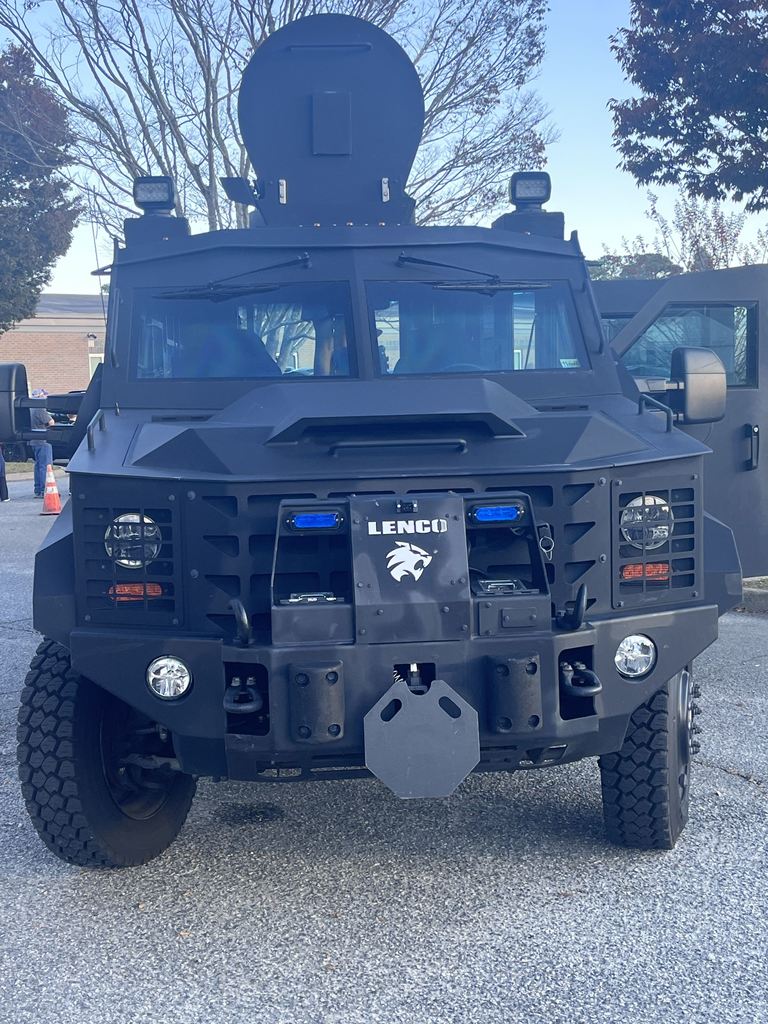 An armored car as a trunk or treat