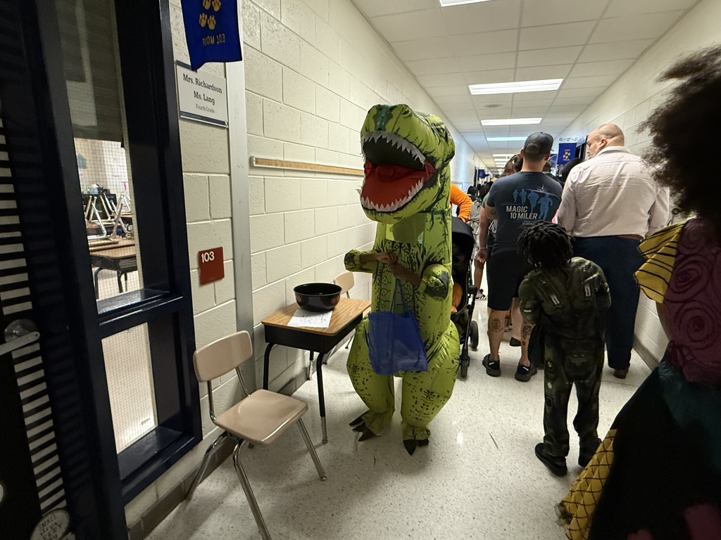 students at the Halloween event