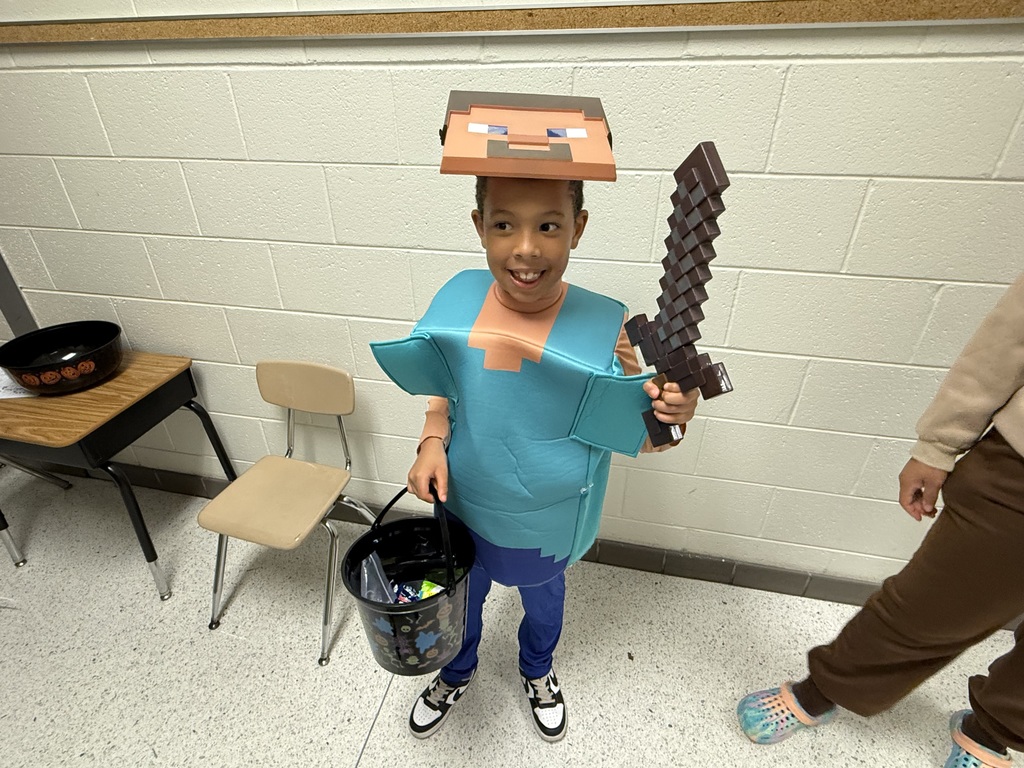 students at the Halloween event