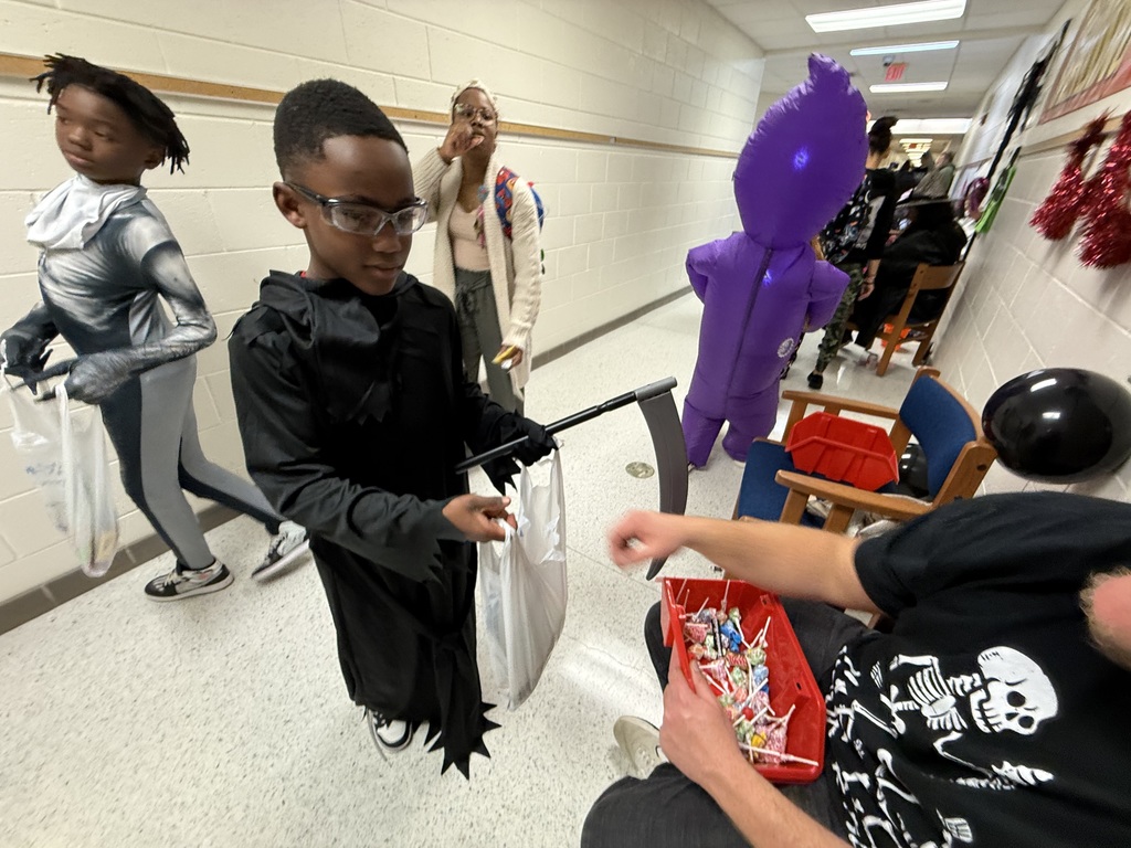 students at the Halloween event