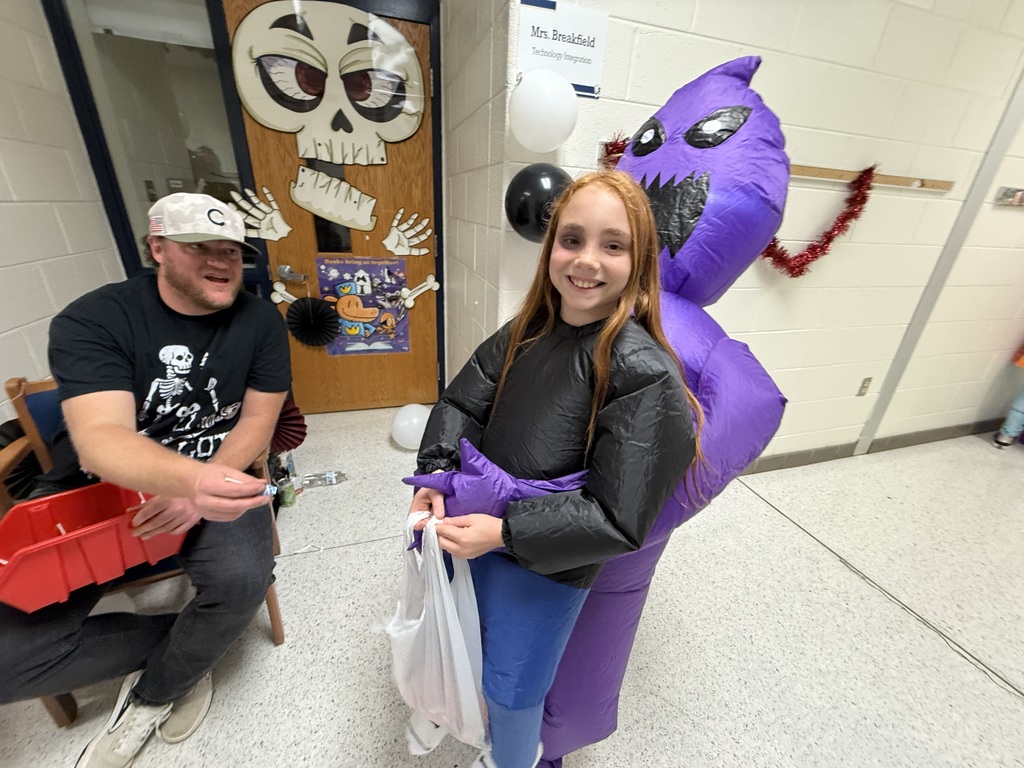 students at the Halloween event