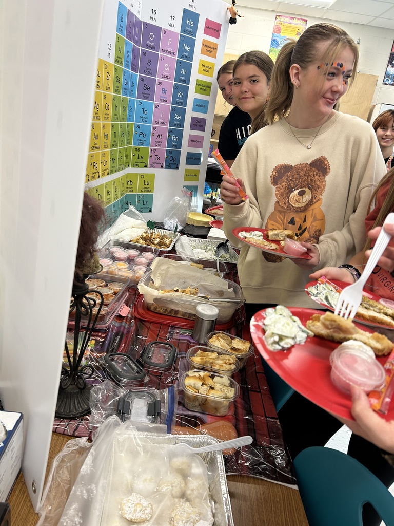 students enjoying food from around the world