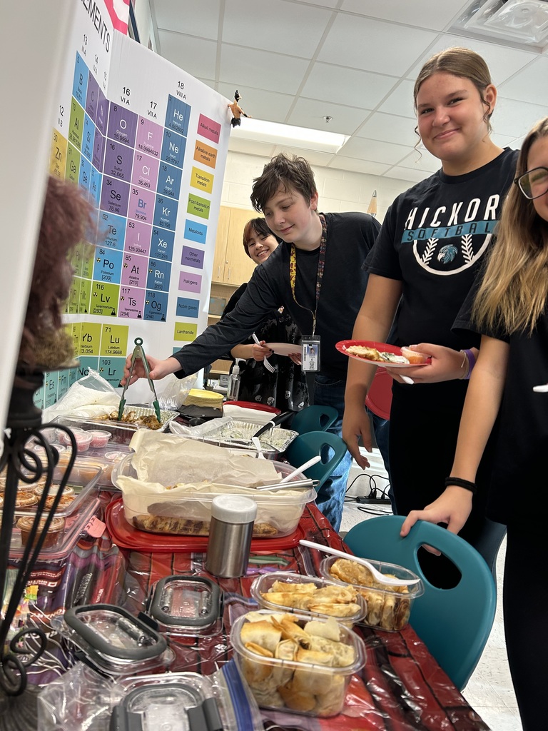 students enjoying food from around the world