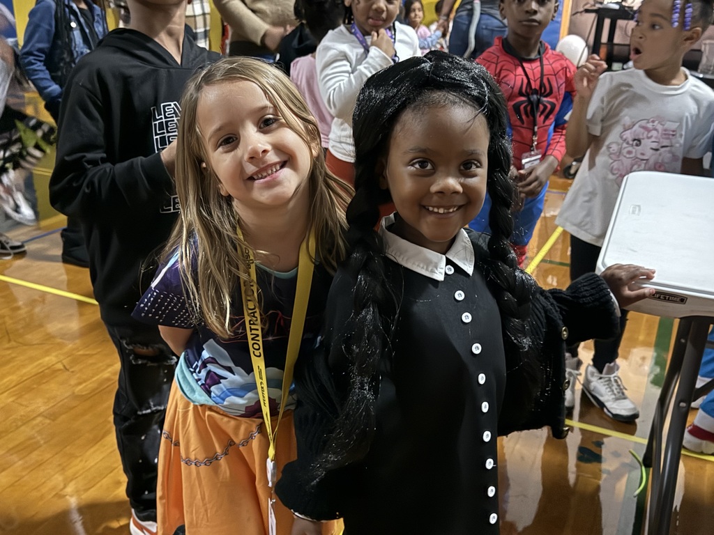 students at the Halloween event
