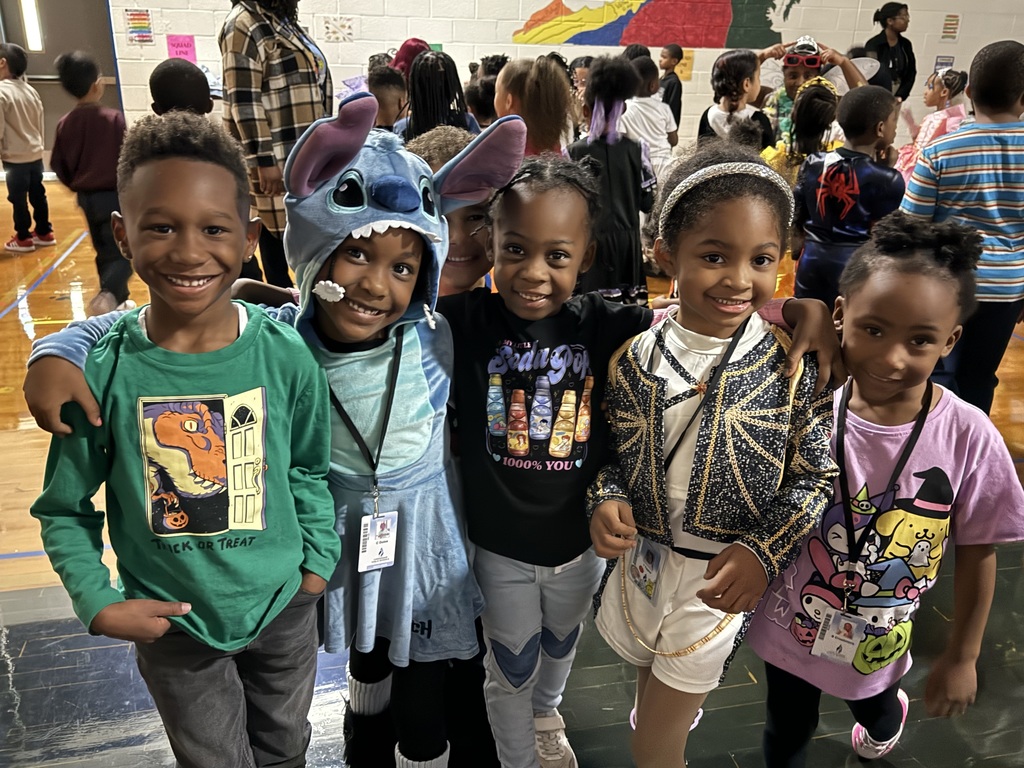 students at the Halloween event