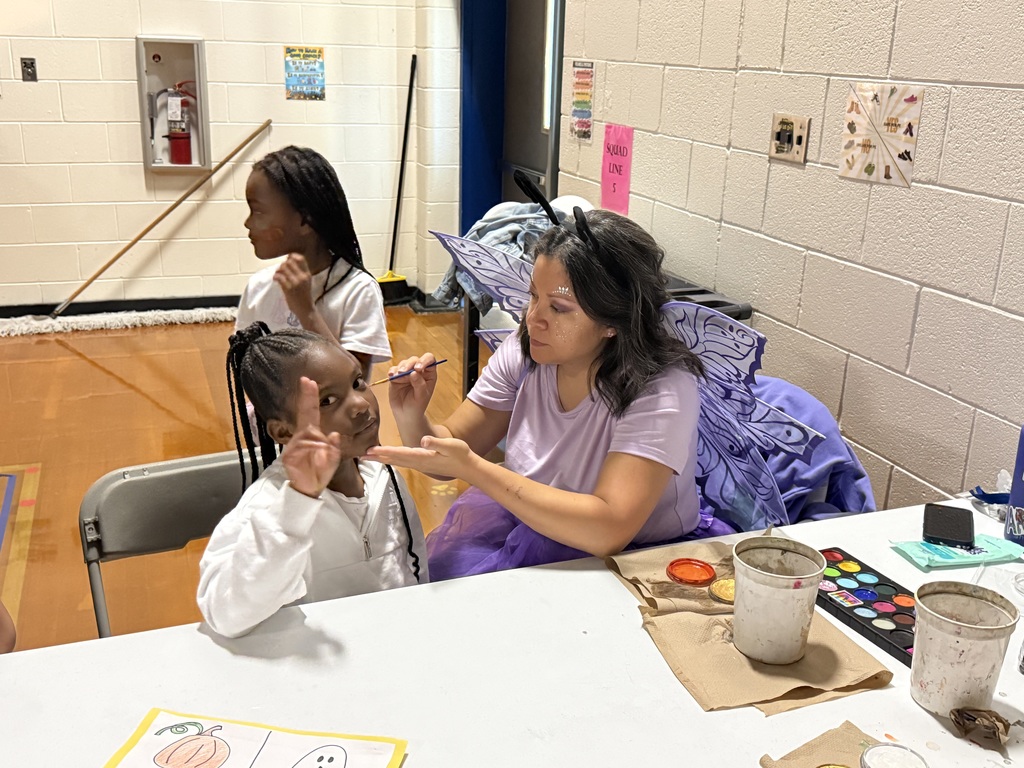 students at the Halloween event