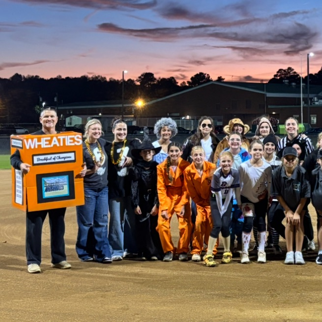 softball players dressed up