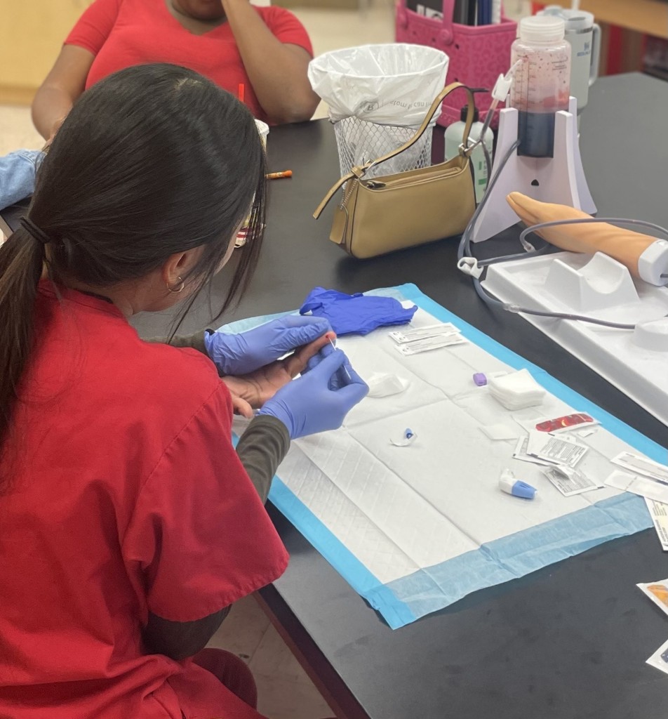 Med lab students blood Lead tests