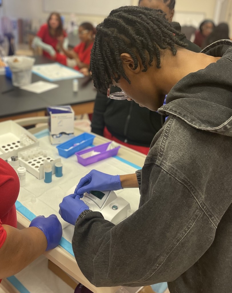 Med lab students blood Lead tests