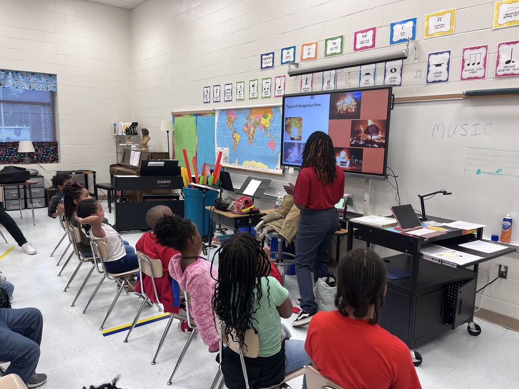 Fire fighting student teaches fire safety