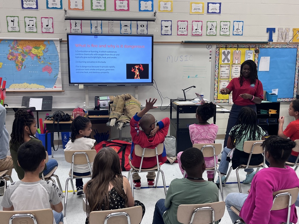 Fire fighting student teaches fire safety