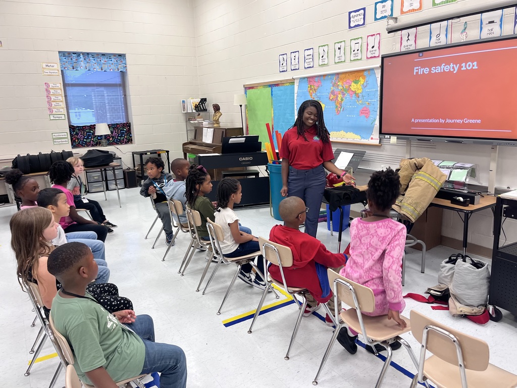 Fire fighting student teaches fire safety
