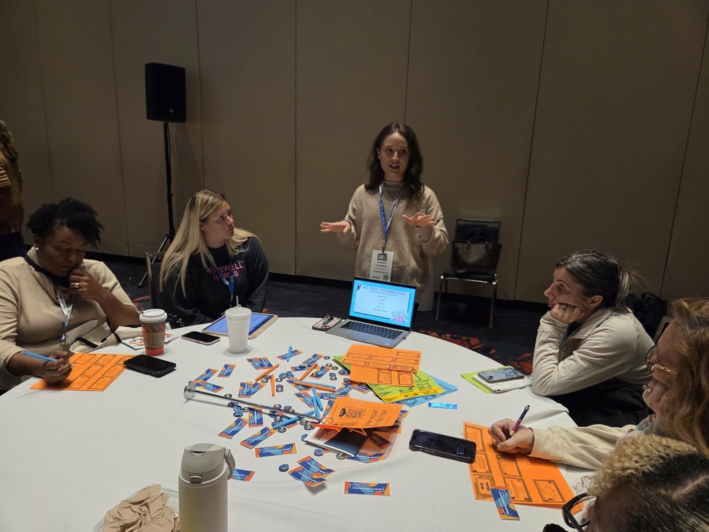 HMS teacher presenting