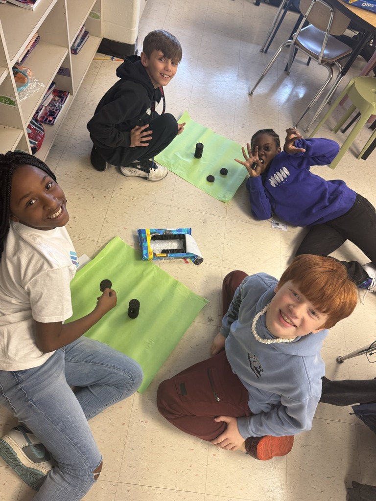 Mrs. McClung’s class stacked Oreos until they fell to collect data on how many they can use for a tower. We used the data to calculate the mean, median, mode, and range.