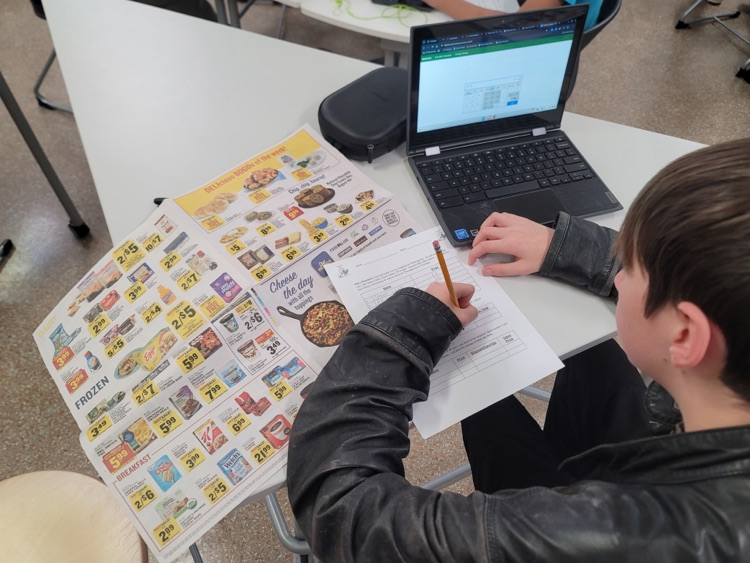 Students practicing consumer math skills!