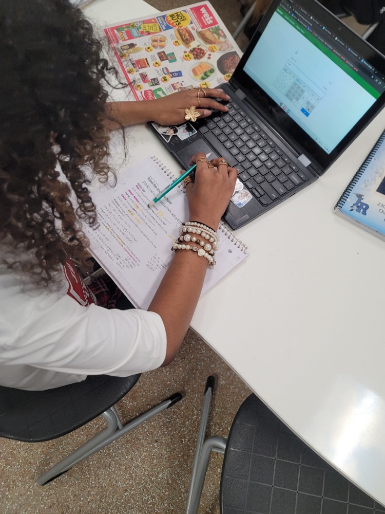 Students practicing consumer math skills!