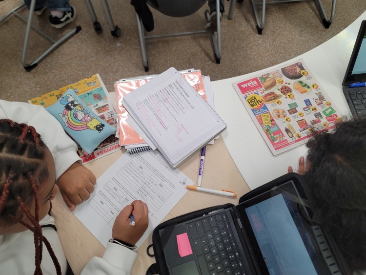 Students practicing consumer math skills!