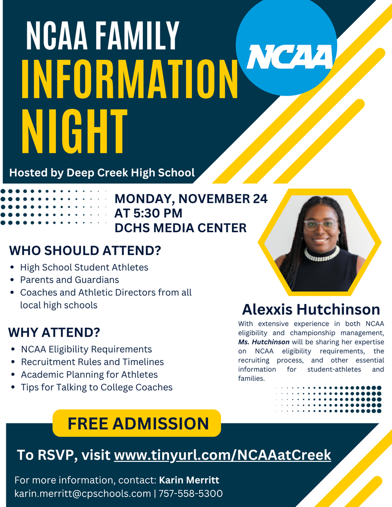 NCAA Family Info Night Flyer