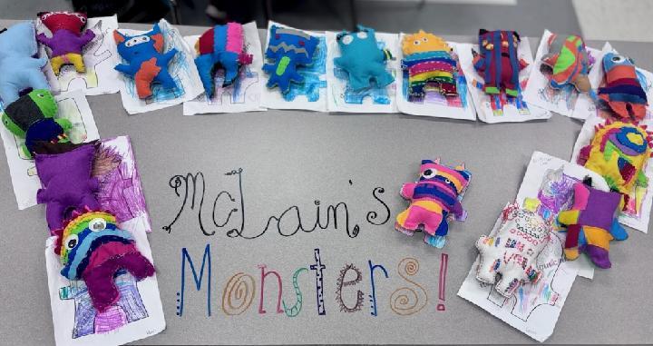 McLain's Monsters: Student monsters on display