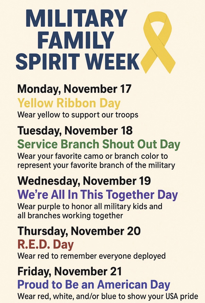 military family spirit week