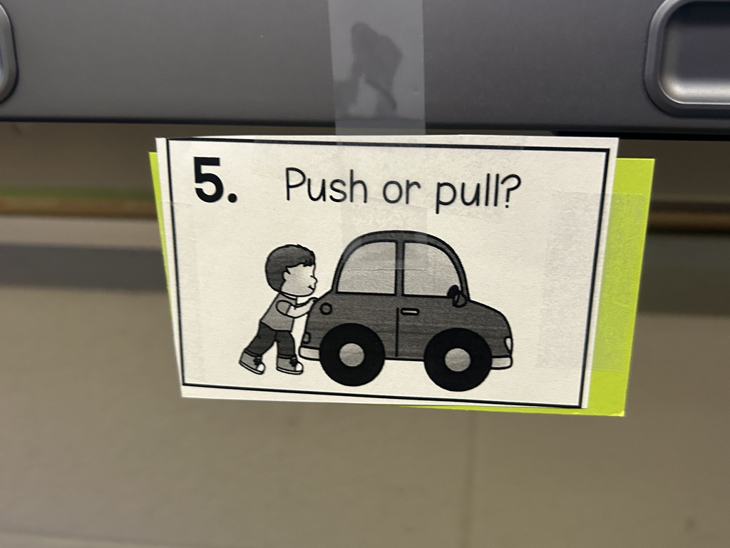 students started their day with a push and pull warm up activity