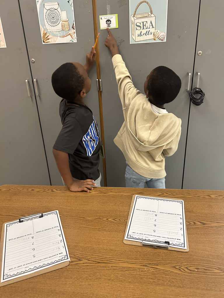 students started their day with a push and pull warm up activity