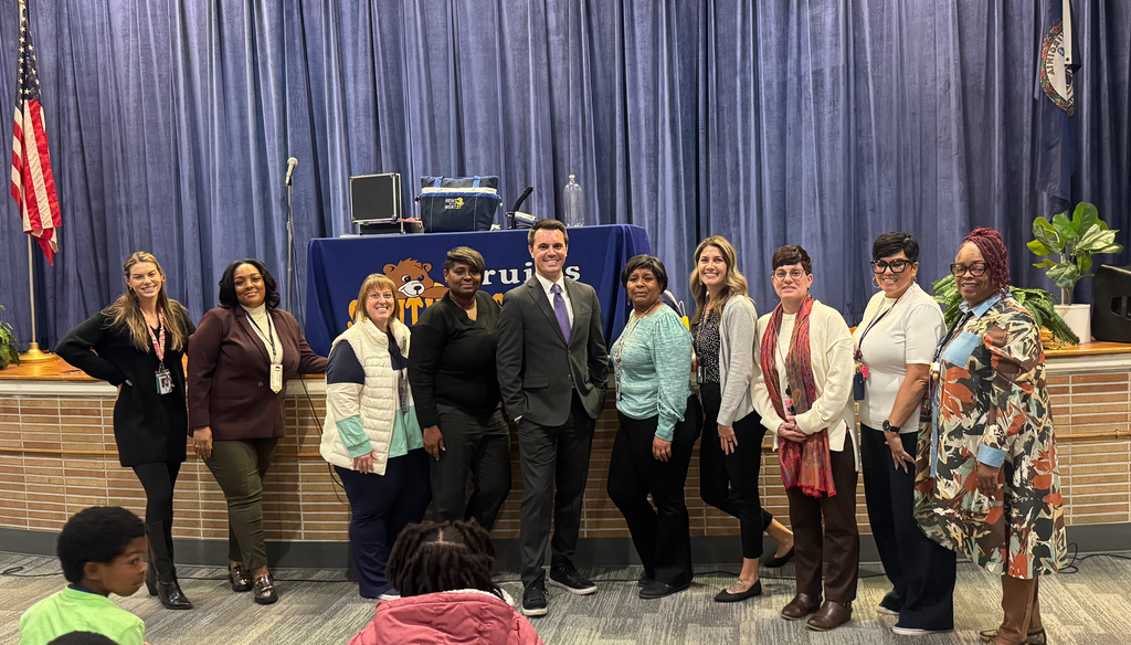 teachers with WTKR Meteorologist Myles Henderson