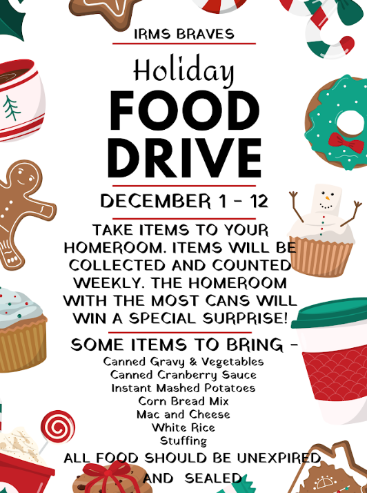 IRMS Holiday Food Drive 