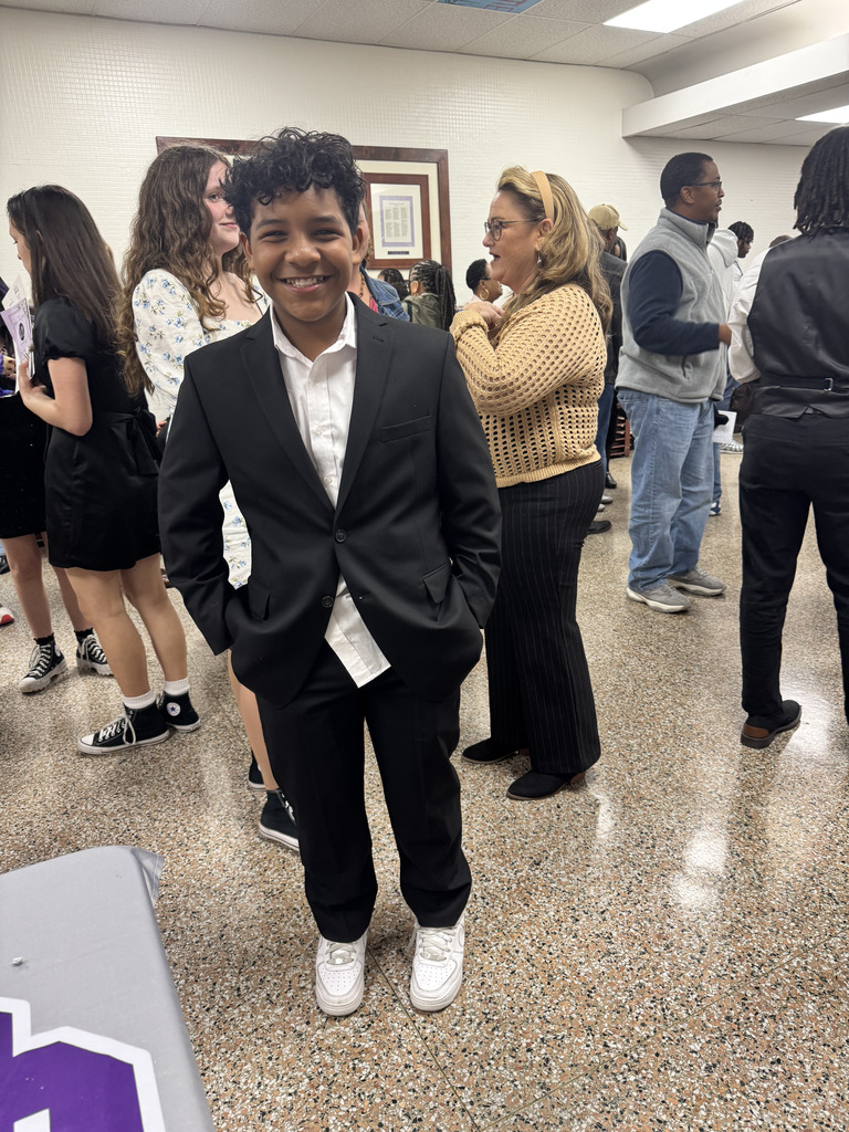 Student smiling at NJHS induction