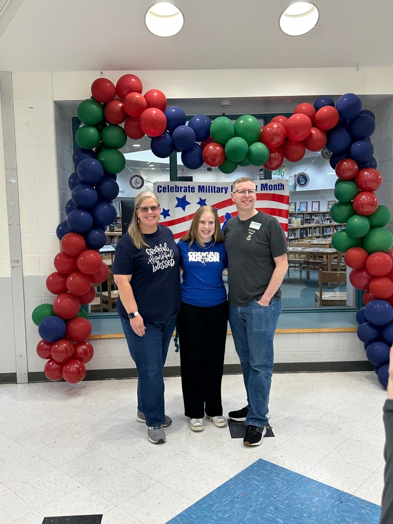 Military connected students with their family members