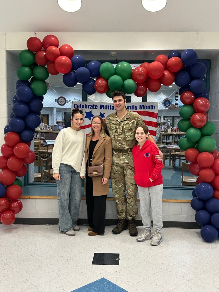 Military connected students with their family members