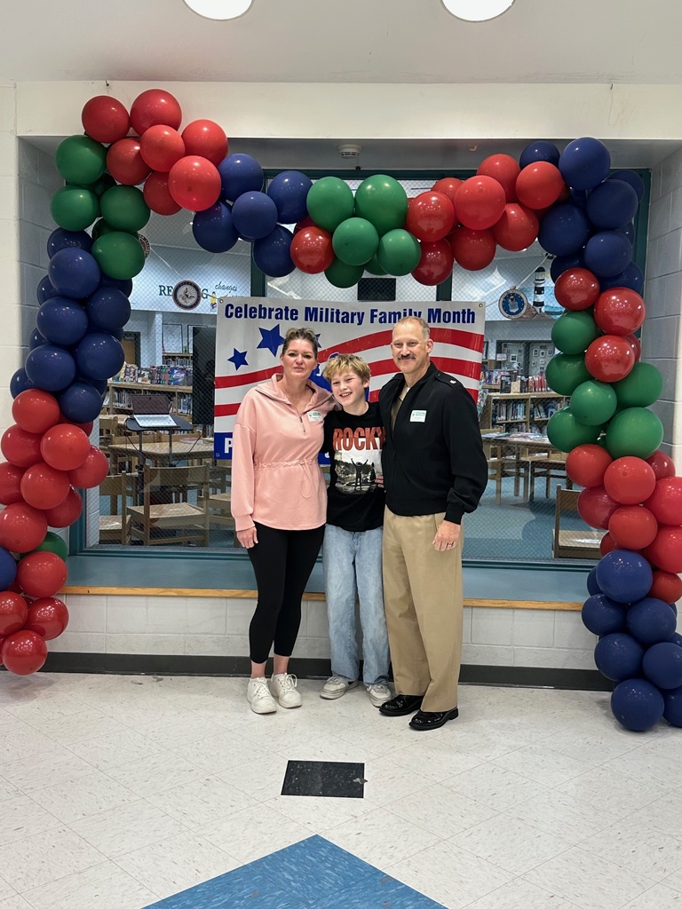 Military connected students with their family members