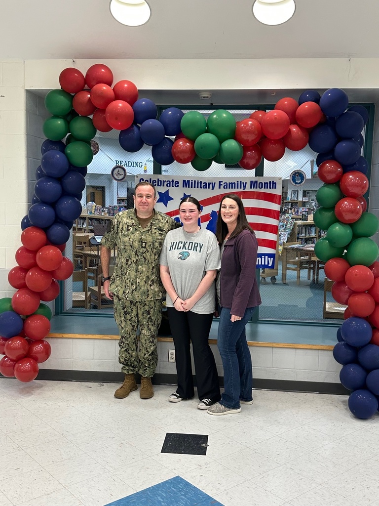 Military connected students with their family members