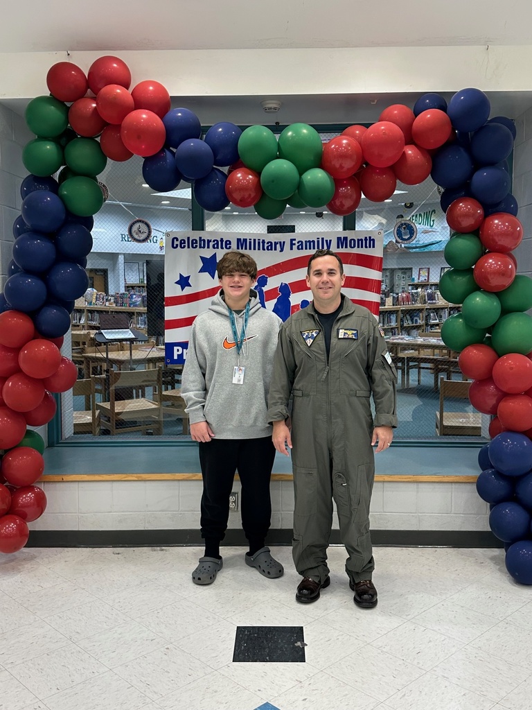 Military connected students with their family members