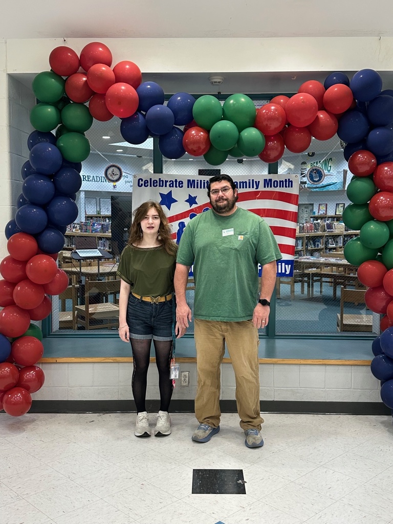 Military connected students with their family members