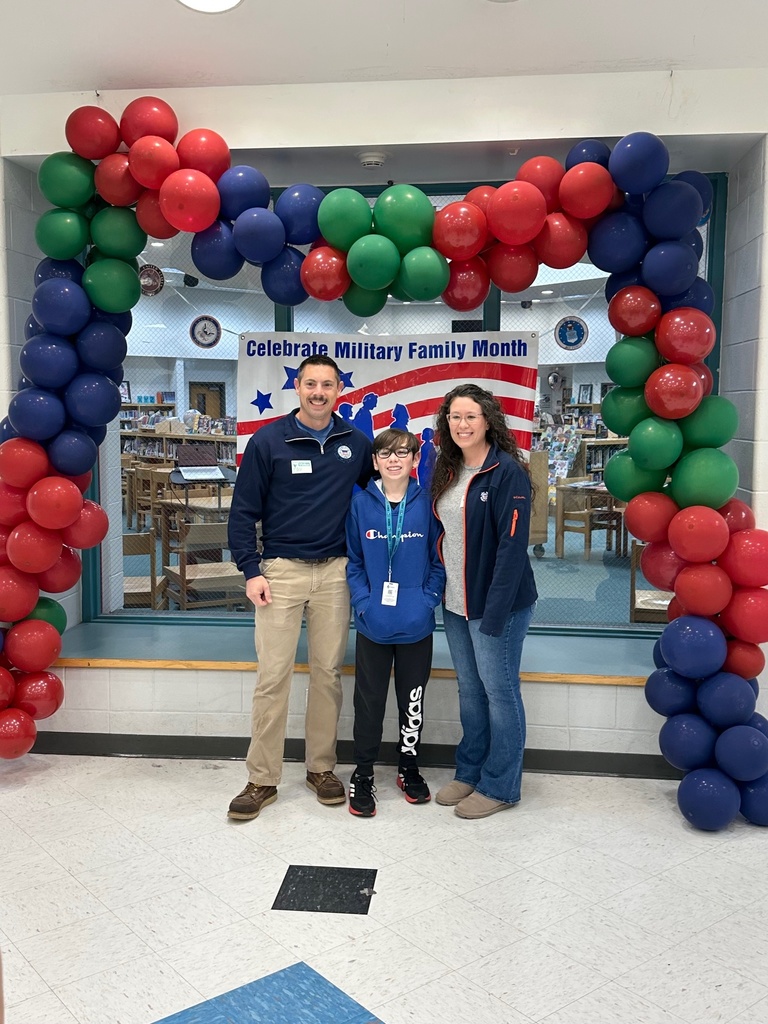 Military connected students with their family members
