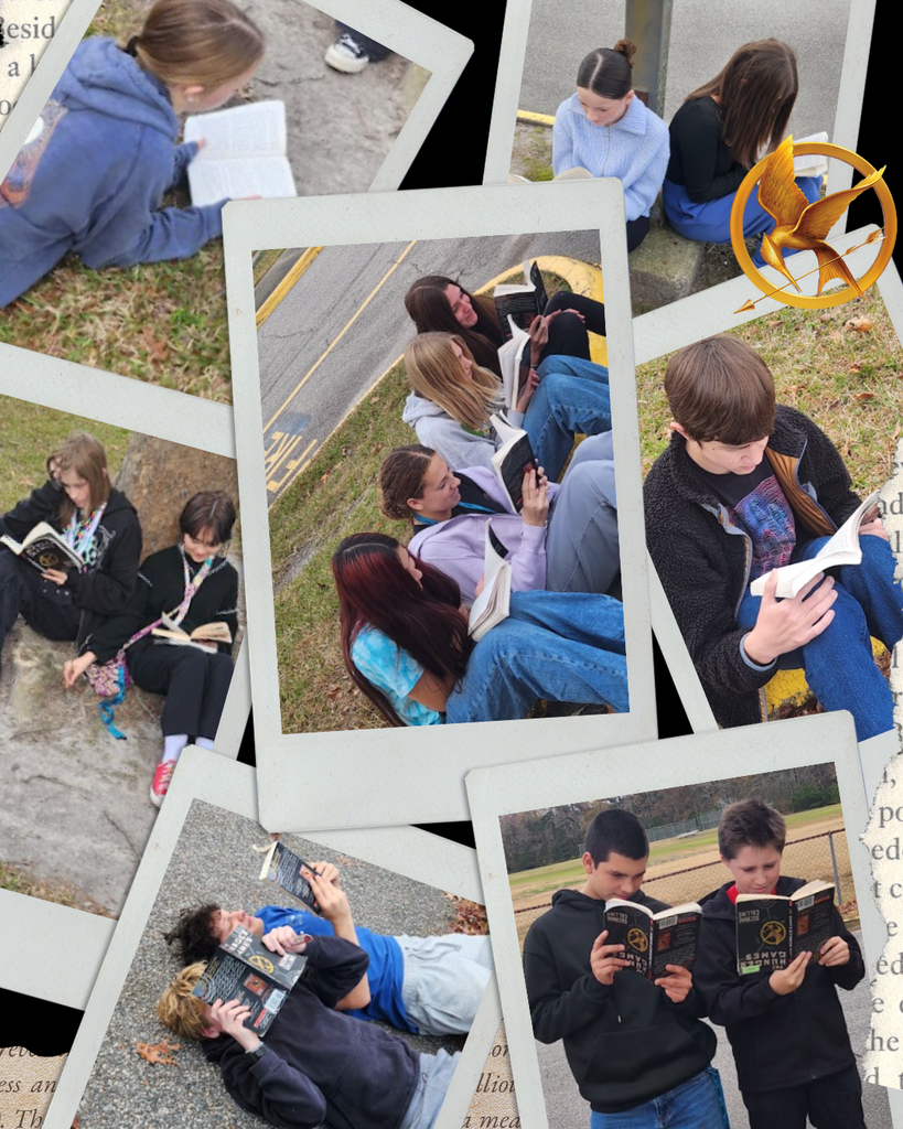 Students reading the Hunger Games from Dream Hawk Team