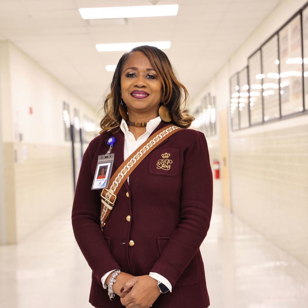 female administrator smiling for camera