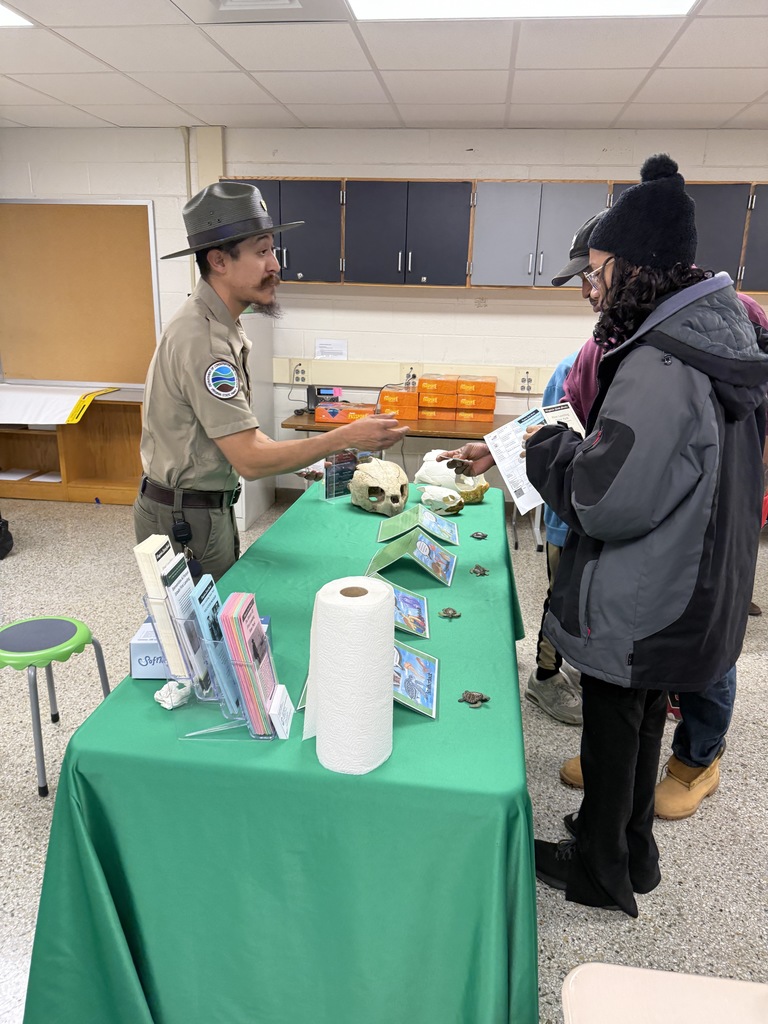 Virginia State Parks table with Ranger Manny