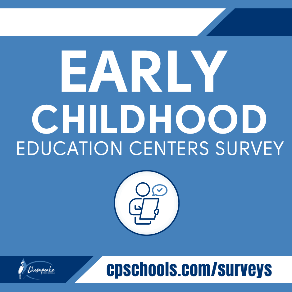 blue and white with Earlyl Childhood Education Centers Survey written on it