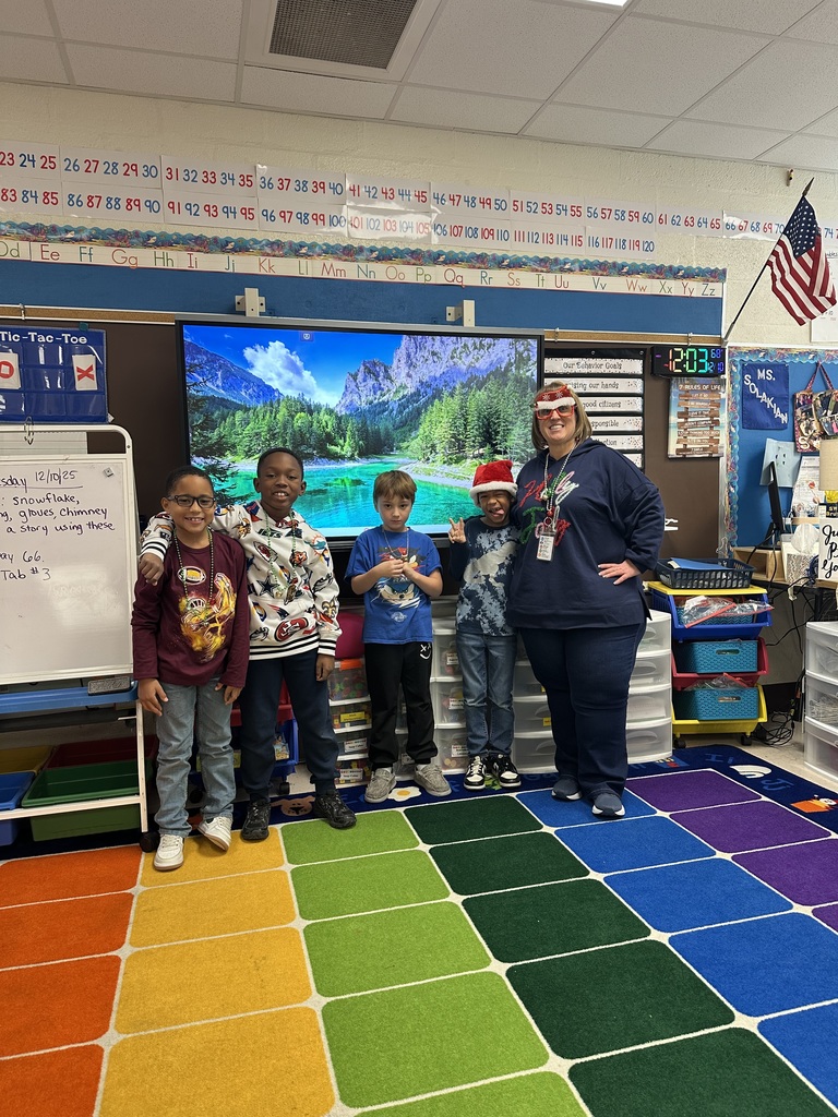 students and staff on spirit day