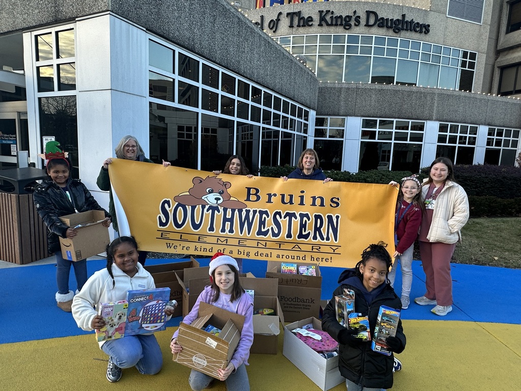 SCA students dropping off donation at CHKD