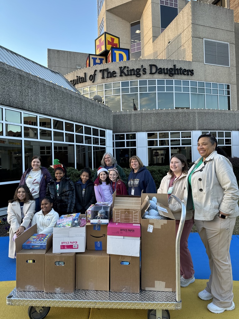 SCA students dropping off donation at CHKD