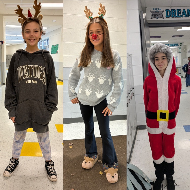 students dressed in holiday spirit