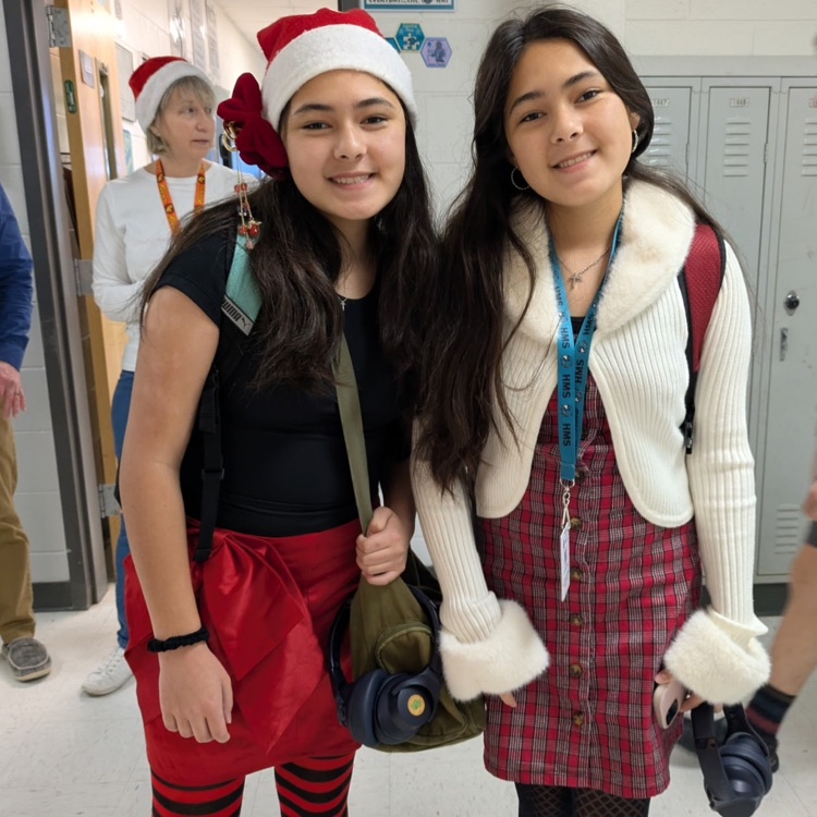 students dressed in holiday spirit