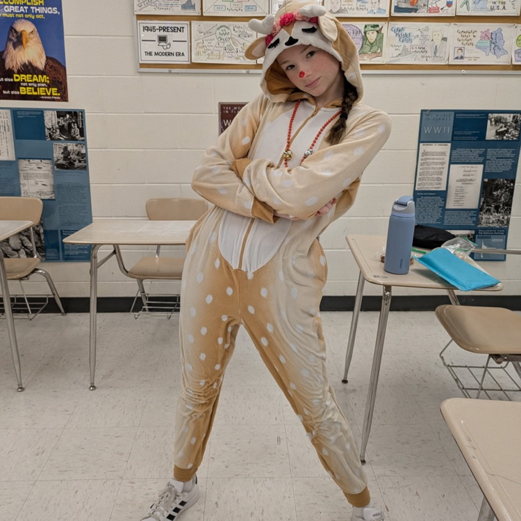 student as a reindeer