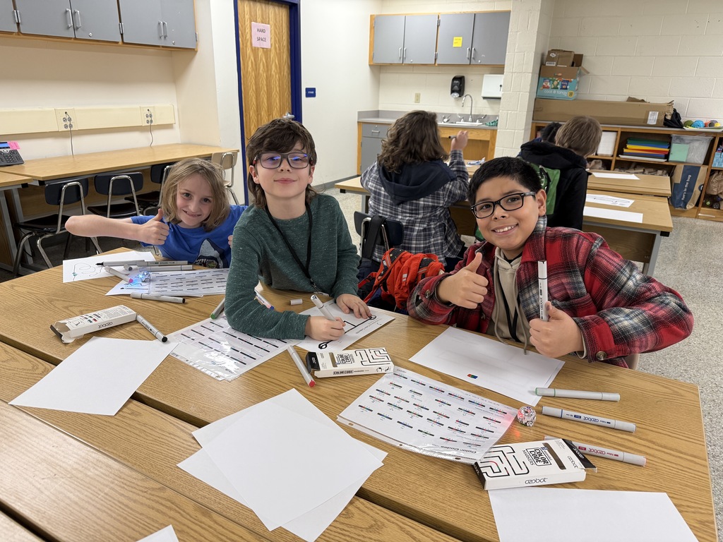 Students coding with color  for Ozobots